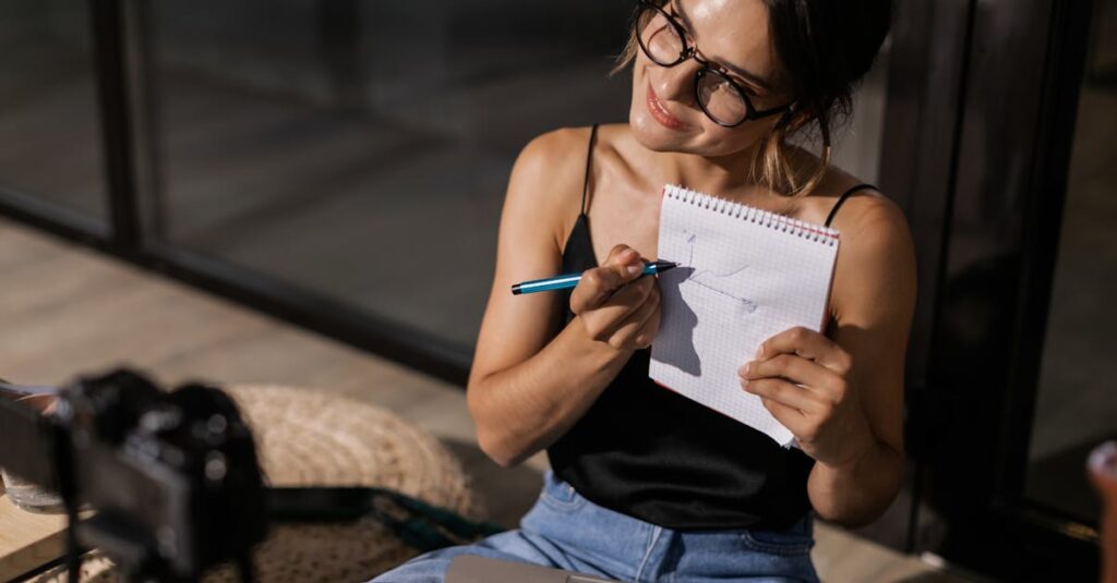 ブログ初心者が記事内容に悩んでパソコンの前で考え込む様子を表現した画像