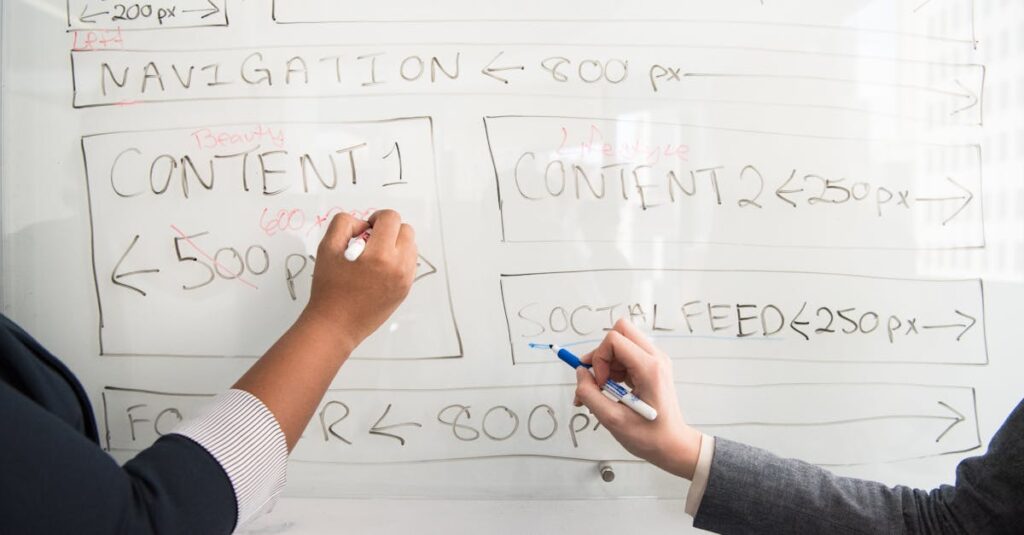 ブログ運営を継続するための戦略を表したイメージ。更新頻度や習慣化、長期視点での成長を分かりやすく表現