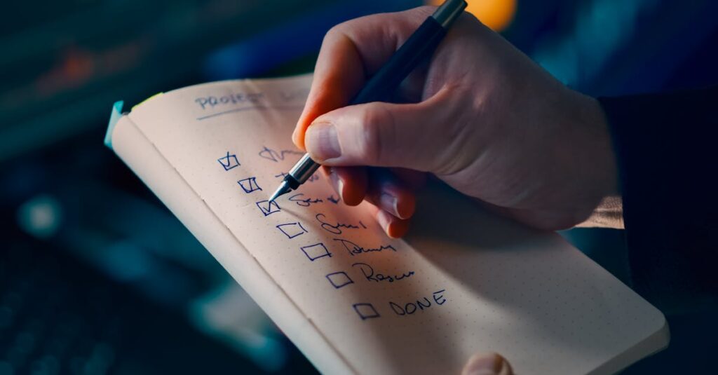 アフィリエイト作業を効率化するタイムマネジメント手法を図解。タスク分割と時間管理の例。