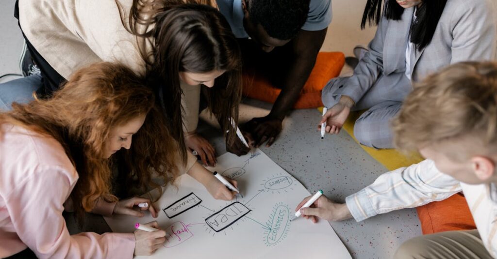 アフィリエイト初心者が方向性を見失わないための目標設定を図解。ターゲット・目的・手段をつなぐイメージ。