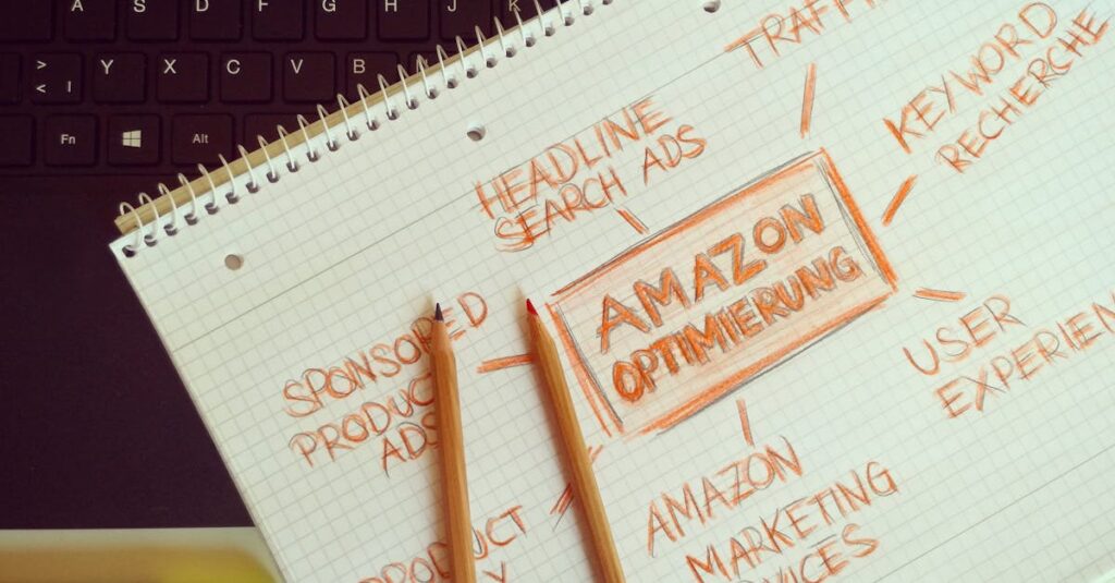 アフィリエイト記事のためにキーワード選定を行うブロガーのイメージ