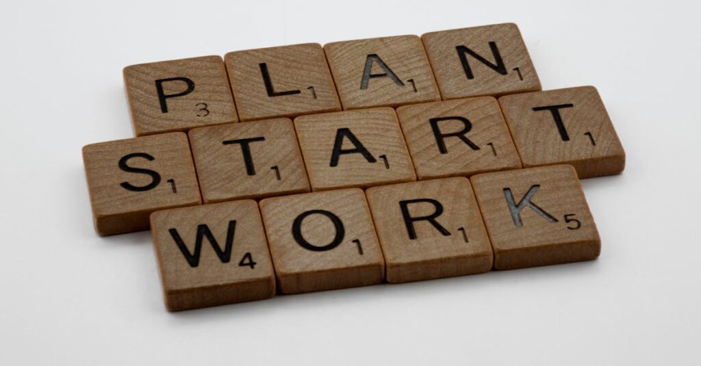 ゼロから副業ブログで結果を出すための6ステップの行動プランを図解したイラスト