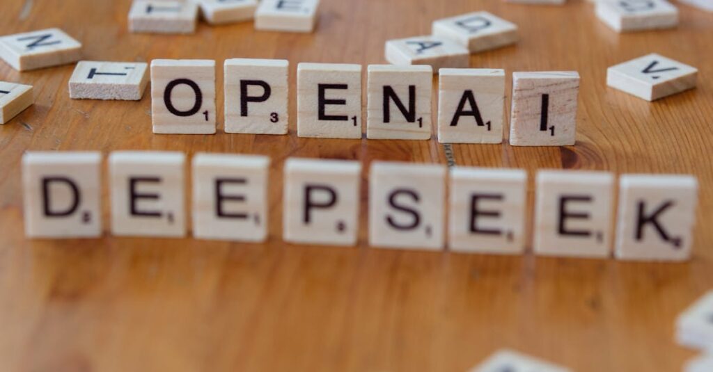 将来の働き方におけるAIの役割を示すビジュアル、パソコンとAIが共同作業する様子