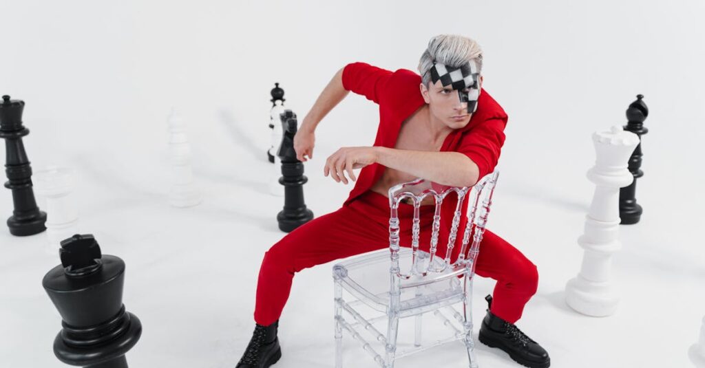 ブログテーマ選びの重要性を象徴する、パソコンの前で悩む人物のイラスト