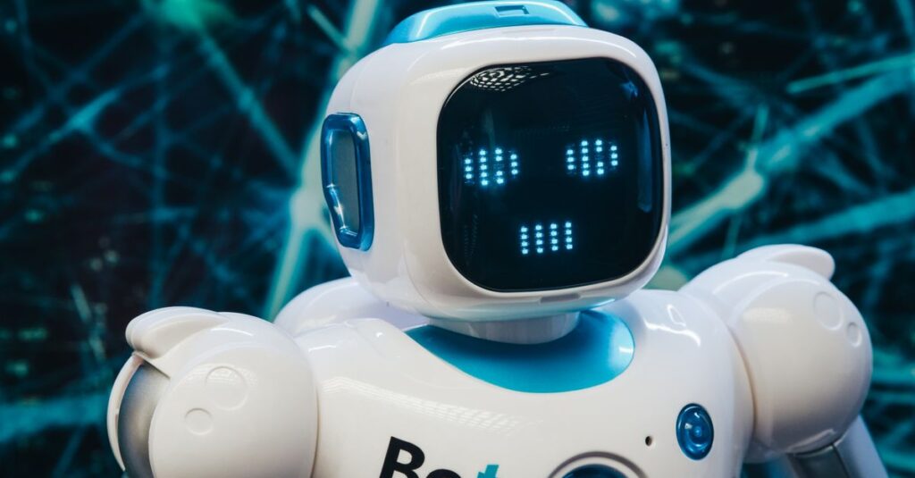 AIツールを使ってブログ運営を効率化している様子。自動化と人間の創造性の融合を示す図。